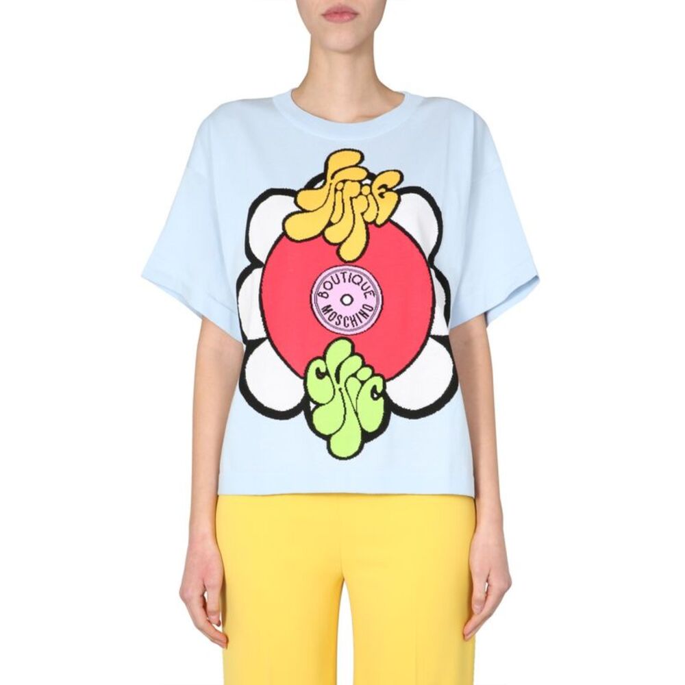 Boutique Moschino Women Round Neck T-Shirt